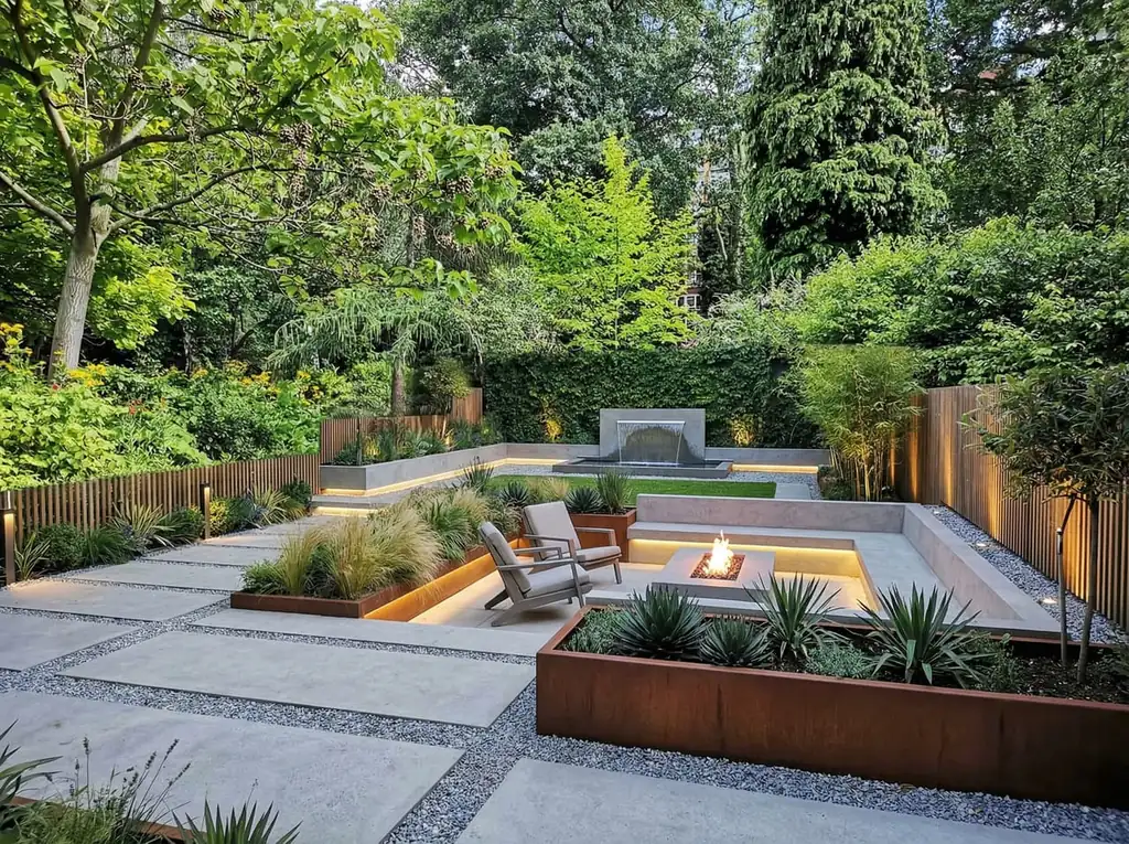 Resort-style pool and kitchen phasing plan concept render.